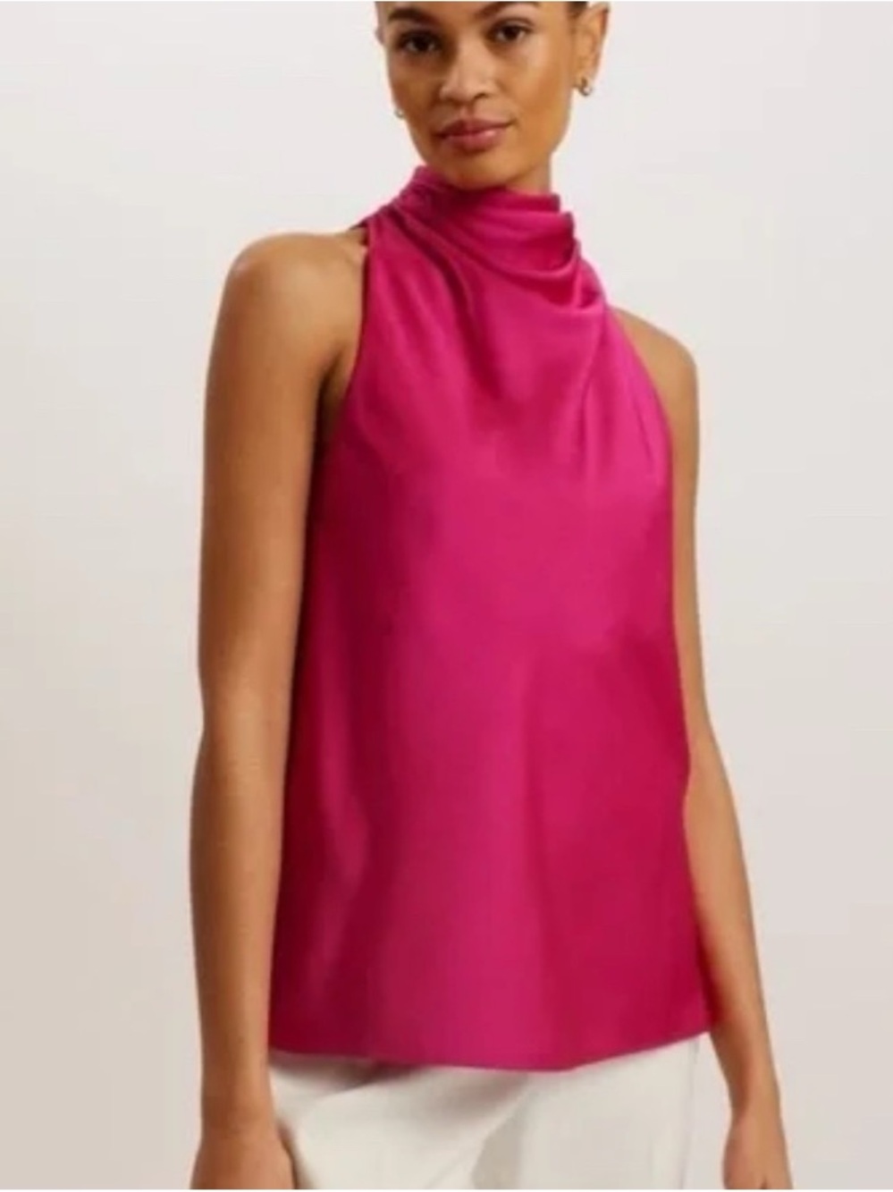 Ted Baker London Satin Cowl Neck Tank Size S‎